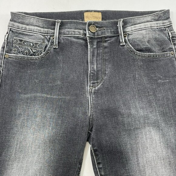 Driftwood Jackie Skinny Cropped Jeans Women Size 26 Embroidered Retro Boho Faded - Picture 6 of 12